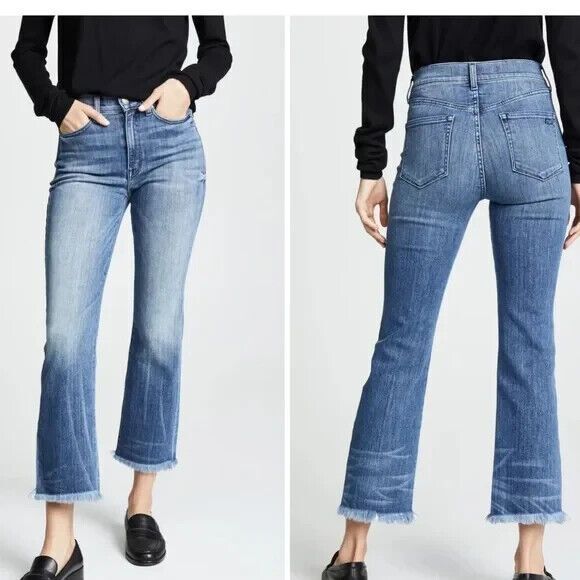 AYR Women's Size 27L The Bomb Pop Denim Jeans In Blue Bomba Straight Leg - Picture 1 of 15